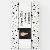 Zwarte sterren met Banner voor de foto van een ber (Verticaal)