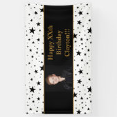 Zwarte sterren met Banner voor de foto van een ber (Verticaal)