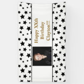 Zwarte sterren met Banner voor de foto van een ber (Verticaal)