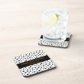 Zwarte sterren met bericht op zaterdag bier onderzetter (Rechterzijde)