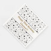 Zwarte sterren met bericht op zaterdag servet (Hoek)