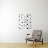 Zwarte sterren met bericht op zaterdag wandkleed (In situ)