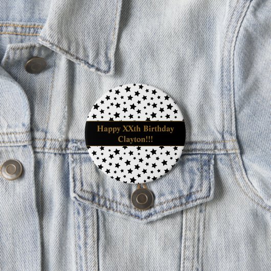 Zwarte sterren met Berichtendag Button (In situ)