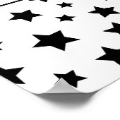 Zwarte sterren met Poster van de Berichtendag (Hoek)