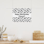 Zwarte sterren met Poster van de Berichtendag (Keuken)