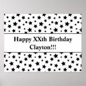 Zwarte sterren met Poster van de Berichtendag (Voorkant)