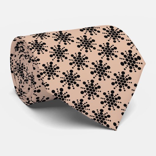 Zwarte sterren op stut stropdas (Opgerold)