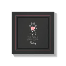 Zwarte Sterrenlicht Roze Hart Pootafdruk Hond Gede