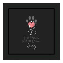 Zwarte Sterrenlicht Roze Hart Pootafdruk Hond Gede