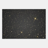 Zwarte Sterrennacht Abstract Galaxy Inpakpapier Vel (Voorkant 2)