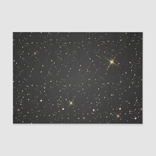 Zwarte Sterrennacht Abstract Galaxy Tissuepapier (Voorkant)