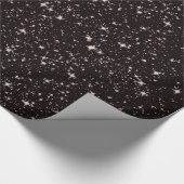 Zwarte sterrennachthemel cadeaupapier (Hoek)