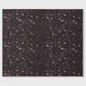 Zwarte sterrennachthemel cadeaupapier (Vlak)