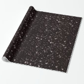 Zwarte sterrennachthemel cadeaupapier (Uitgerold)