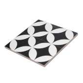 zwarte sterrenpatroontegels tegeltje (Zijkant)