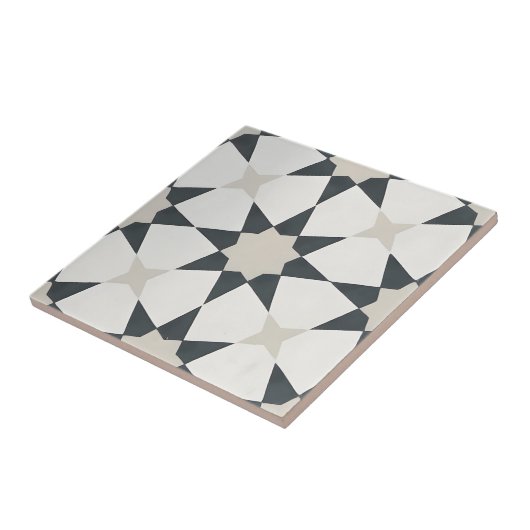 zwarte sterrentegels tegeltje (Zijkant)