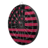 Zwarte stervormige Amerikaanse vlag Dartbord (Voorkant Rechts)