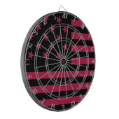 Zwarte stervormige Amerikaanse vlag Dartbord (Voorkant Links)
