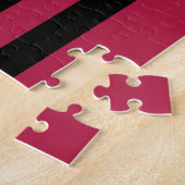 Zwarte stervormige Amerikaanse vlag Legpuzzel (Zijkant)