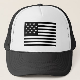 Zwarte stervormige Amerikaanse vlag Trucker Pet