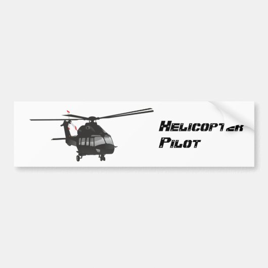 Zwarte Sticker met helikopter (Voorkant)