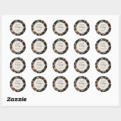 Zwarte sticker met vrolijke feestdagen (Vel)