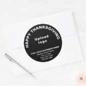 Zwarte Sticker voor zakelijke Thanksgiving (Envelop)
