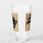 Zwarte stier Elk op taanlederen glas (Rechts)