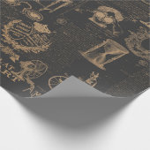 Zwarte  stijl cadeaupapier (Hoek)