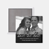 Zwarte stijl Sla de datum fotomagneet op Magneet (Voorkant / Achterkant)