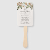 Zwarte, stijlvolle, botanische, elegante moderne handwaaier (Voorkant)