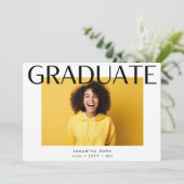 zwarte stijlvolle ultra-chic smart afstudeerder fo aankondiging (Staand voorkant)