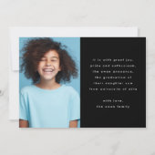 zwarte stijlvolle ultra-chic smart afstudeerder fo aankondiging (Achterkant)