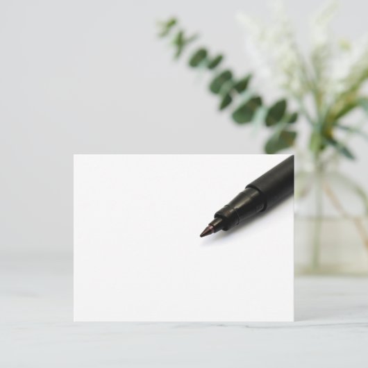 Zwarte stip briefkaart (Staand voorkant)