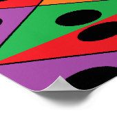 Zwarte stip gepatterd poster (Hoek)