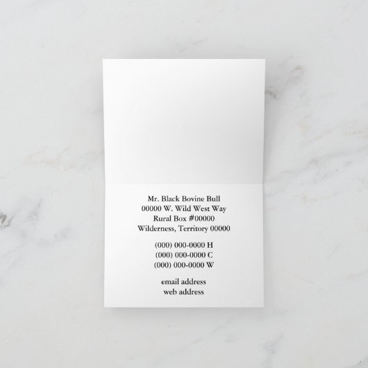 Zwarte stip in bloemen - Westerne adreswijziging Aankondiging (Binnen)