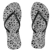 zwarte stip teenslippers (Voetbed)