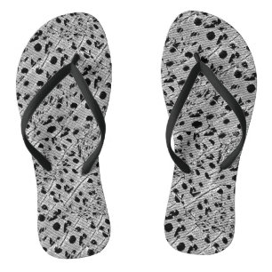 zwarte stip teenslippers