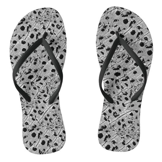 zwarte stip teenslippers