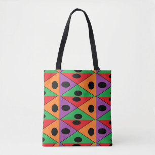 Zwarte stip tote bag