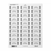 Zwarte Stippen Aangepast Retouradres Label (Full Sheet)
