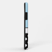 Zwarte Stippen Blauwe iPhone 5 Hoes (Achterkant/rechts)