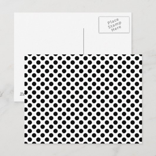 Zwarte stippen briefkaart (Voorkant / Achterkant)