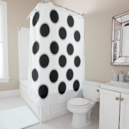 Zwarte stippen douchegordijn