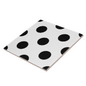 ZWARTE STIPPEN! (een polka puntontwerp) ~ Tegeltje (Zijkant)
