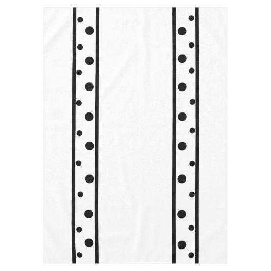 Zwarte Stippen Geometrisch Tafelkleed (Voorkant)