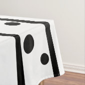 Zwarte Stippen Geometrisch Tafelkleed (Voorbeeld)