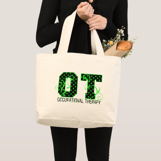zwarte stippen grote tote bag (Voorkant (product))