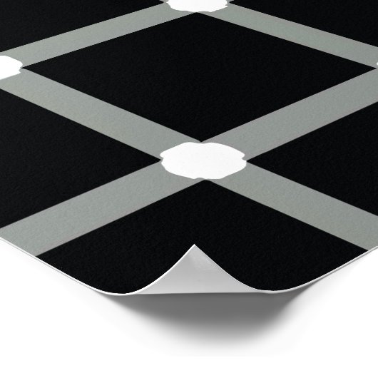 Zwarte Stippen knipperen - optische illusie Poster (Hoek)