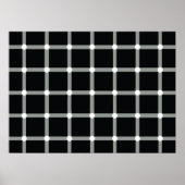 Zwarte Stippen knipperen - optische illusie Poster (Voorkant)